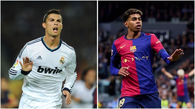 Lamine Yamal Tái Hiện Màn Ăn Mừng Kiểu Ronaldo Trước Real Madrid 4 Màn ăn mừng tái hiện lại động tác của CR7